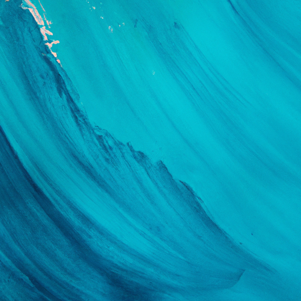 Soft teal watercolor wash resembling ocean waves on textured paper